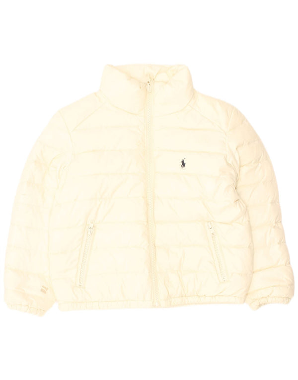 Polo Ralph Lauren Girls αναστρέψιμο μπουφάν με επένδυση 5-6 ετών από λευκό νάιλον