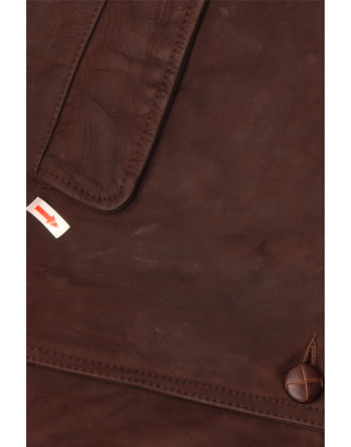 Vintage Ανδρικό Δερμάτινο Μπουφάν IT 48 Δερμάτινο Μεσαίο Καφέ