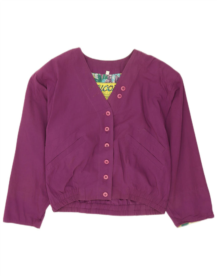 Vintage Γυναικείο Υπερμεγέθη Utility Μπουφάν EU 36 Small Purple Polyester