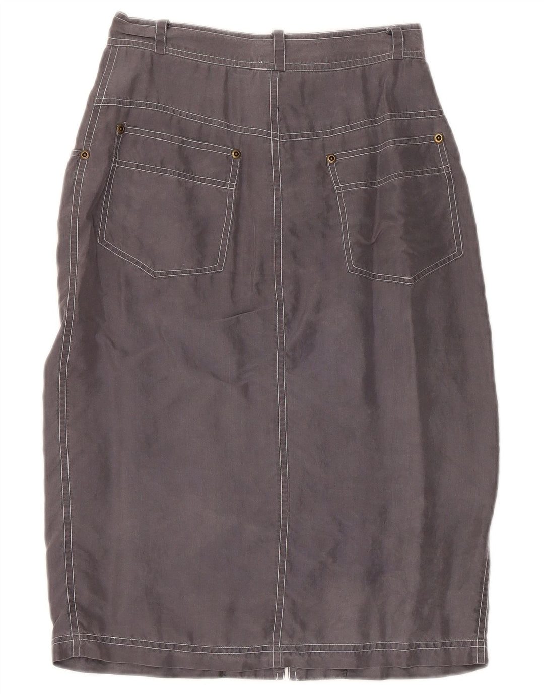 Vintage Γυναικεία Midi Φούστα Small W24 Grey Silk