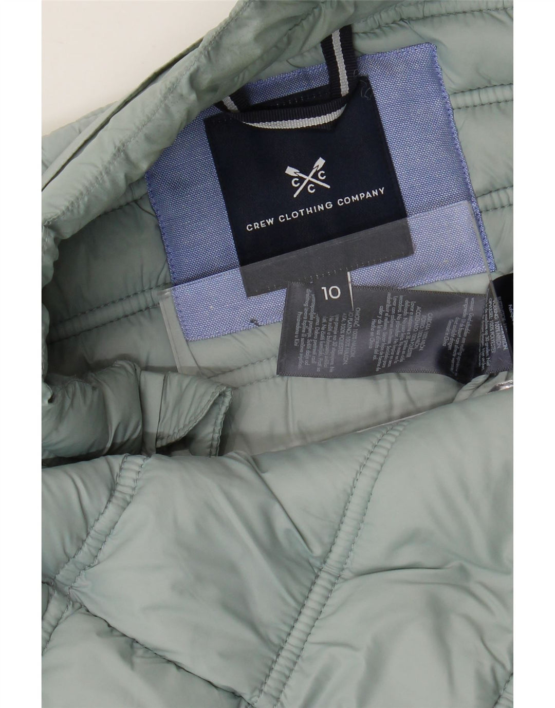 CREW CLOTHING Γυναικεία επένδυση Gilet UK 10 Small Green Nylon