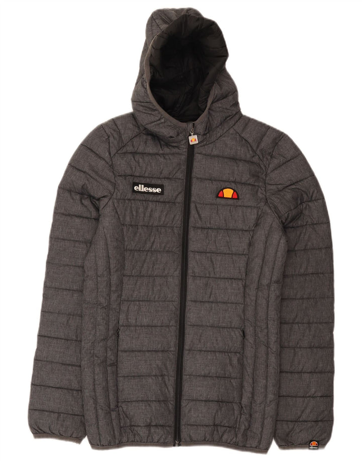 Ellesse Γυναικείο μπουφάν με κουκούλα με επένδυση UK 6 XS γκρι νάιλον