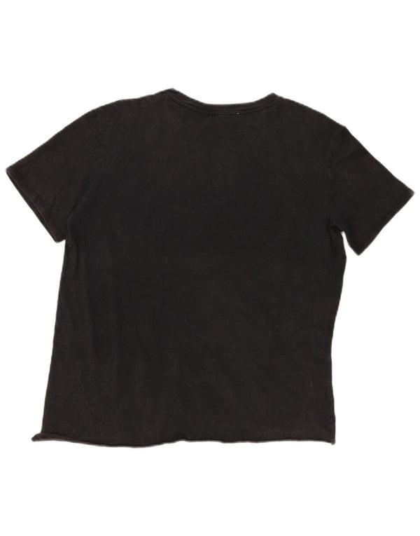Vintage Γυναικείο T-Shirt Top UK 14 Large Black