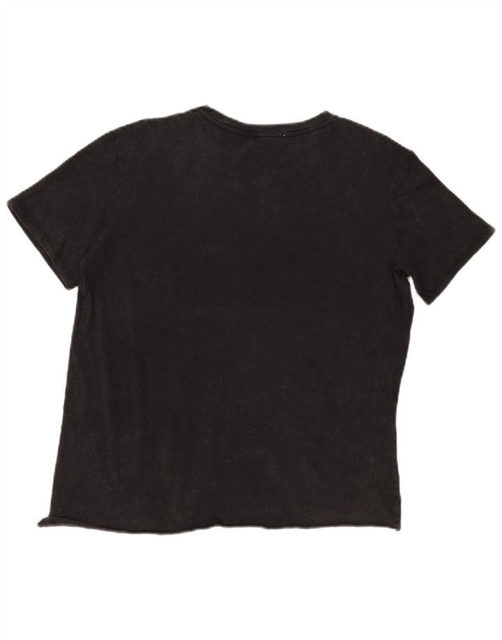 Vintage Γυναικείο T-Shirt Top UK 14 Large Black