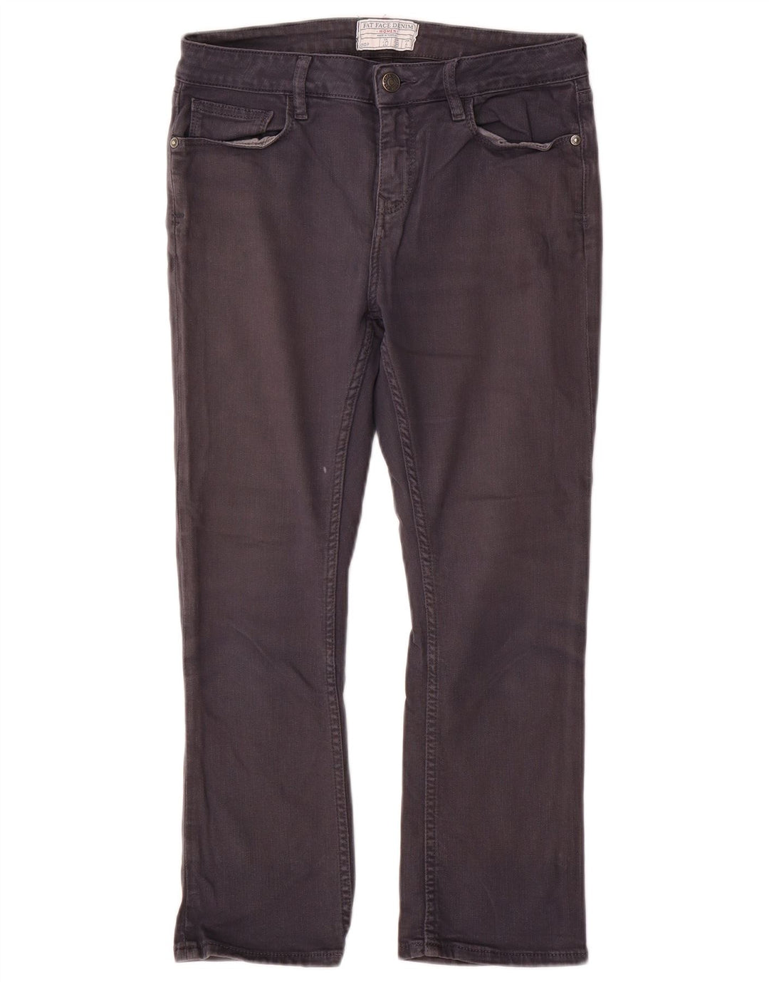 Fat Face Γυναικείο Cropped Jeans UK 10 Small W28 L23 Grey Cotton