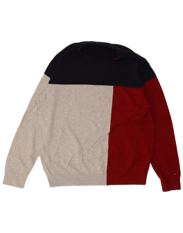 TOMMY HILFIGER Ανδρικό πουλόβερ με λαιμόκοψη XL πολύχρωμο μπλοκ