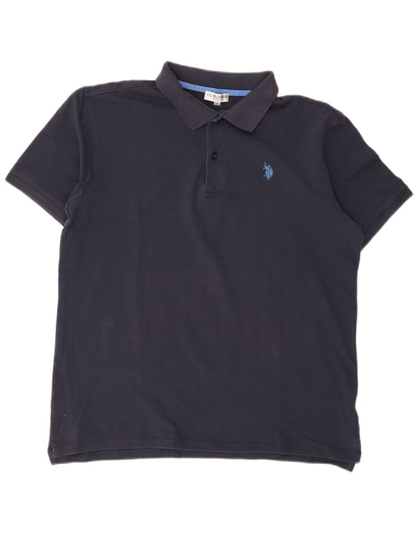 Πόλο Ασν. Ανδρικό πουκάμισο 2XL Navy Blue