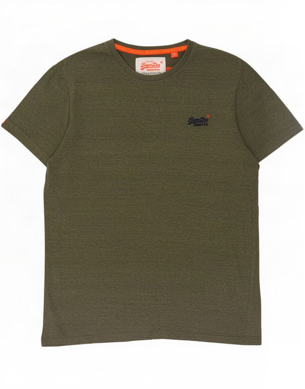 Ανδρικό μπλουζάκι Superdry Top Large Χακί Βαμβακερό