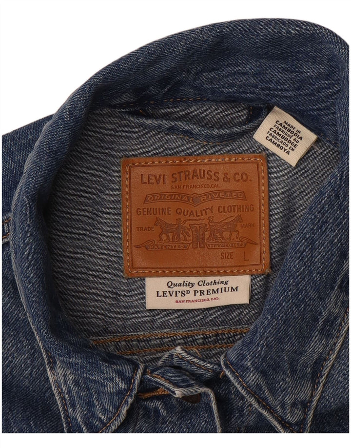 Γυναικείο τζιν μπουφάν LEVI'S Crop UK 16 Large Blue