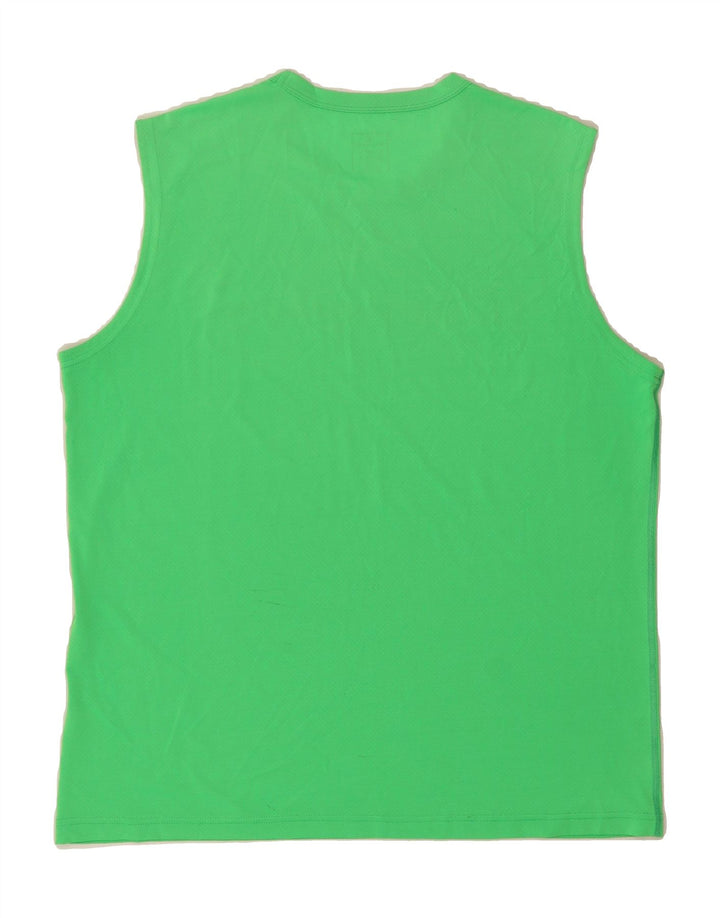 CHAMPION Mens Graphic Vest Top 2XL Green Vintage Champion and Second-Hand Champion from Messina Hembry 