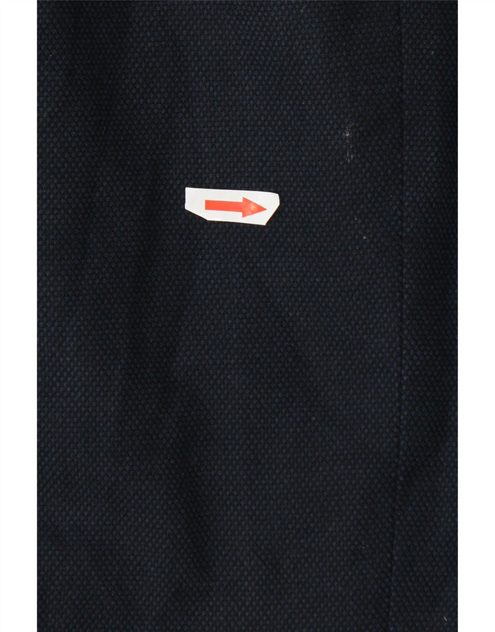 Zara Ανδρικό Bomber Jacket UK 42 XL Navy Blue Check Polyester