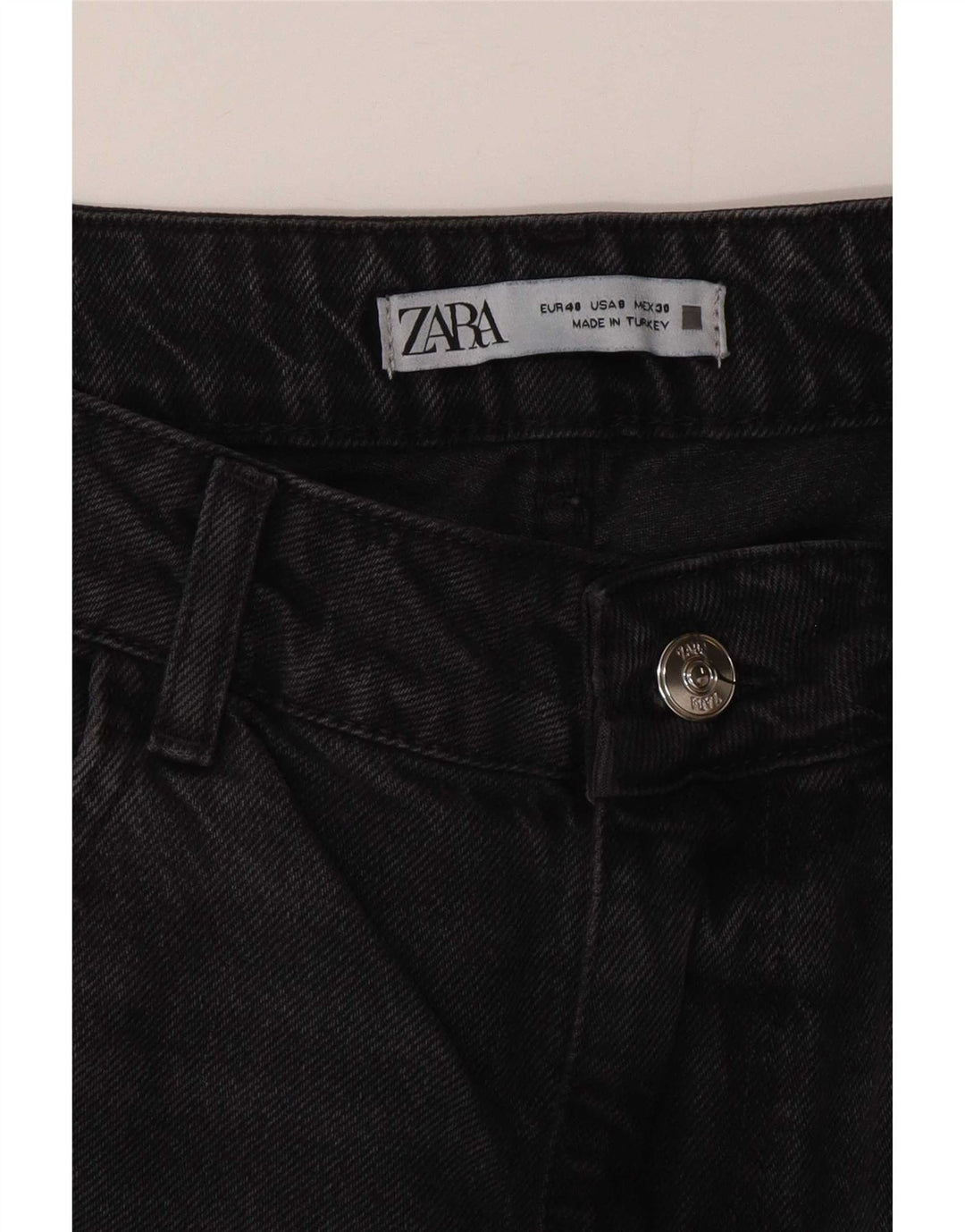 Zara γυναικείο ψηλό ίσιο τζιν EU 40 Medium W30 L29 Γκρι
