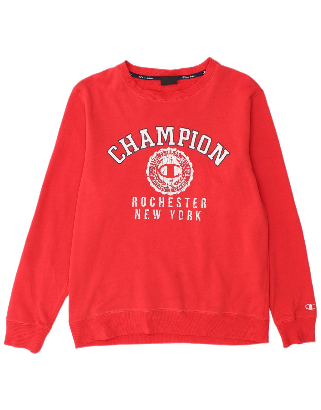 Ανδρικό γραφικό φούτερ Champion Jumper Μεσαίο κόκκινο πολυεστέρα