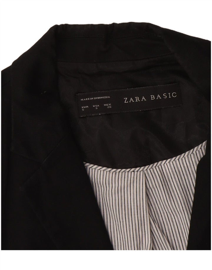 Zara Γυναικείο σακάκι 1 κουμπιού Blazer UK 10 Small Black