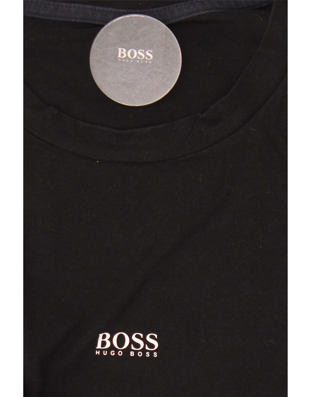 Ανδρικό μπλουζάκι Hugo Boss μακρυμάνικο μεσαίο μαύρο βαμβακερό
