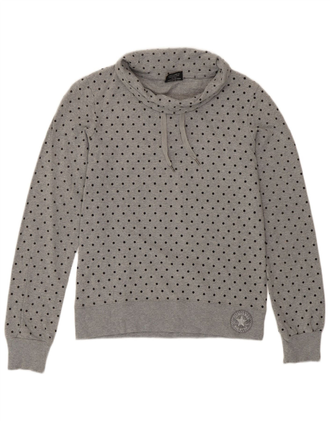 Γυναικείο φούτερ Converse Jumper UK 6 XS Γκρι βαμβακερό στίγμα