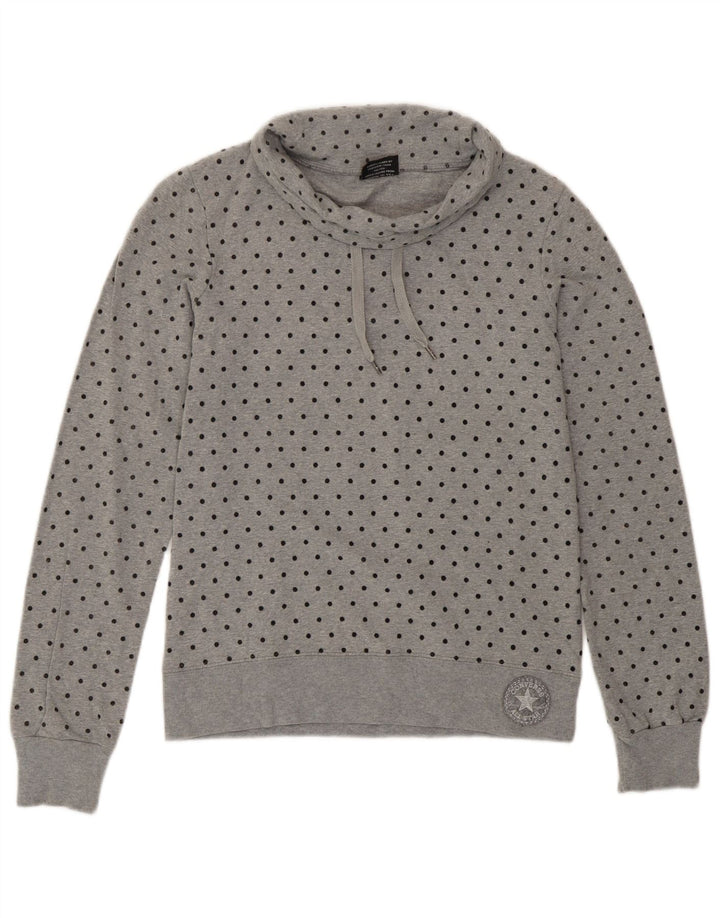 Γυναικείο φούτερ Converse Jumper UK 6 XS Γκρι βαμβακερό στίγμα