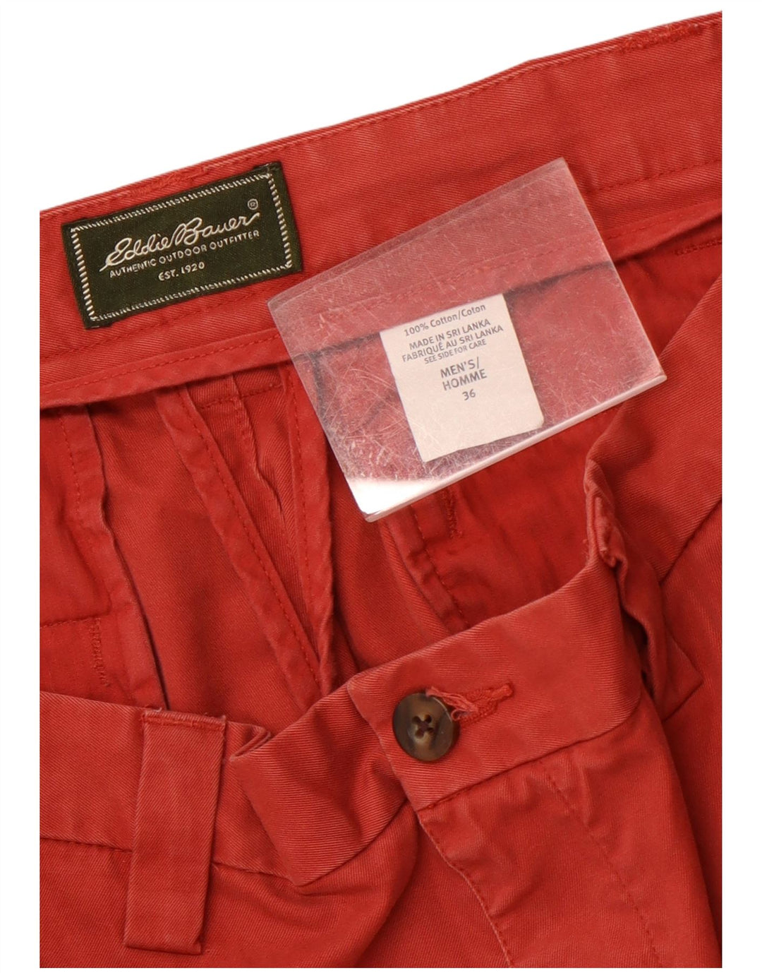 Eddie Bauer Ανδρικό σορτς Chino W36 μεγάλο κόκκινο βαμβακερό