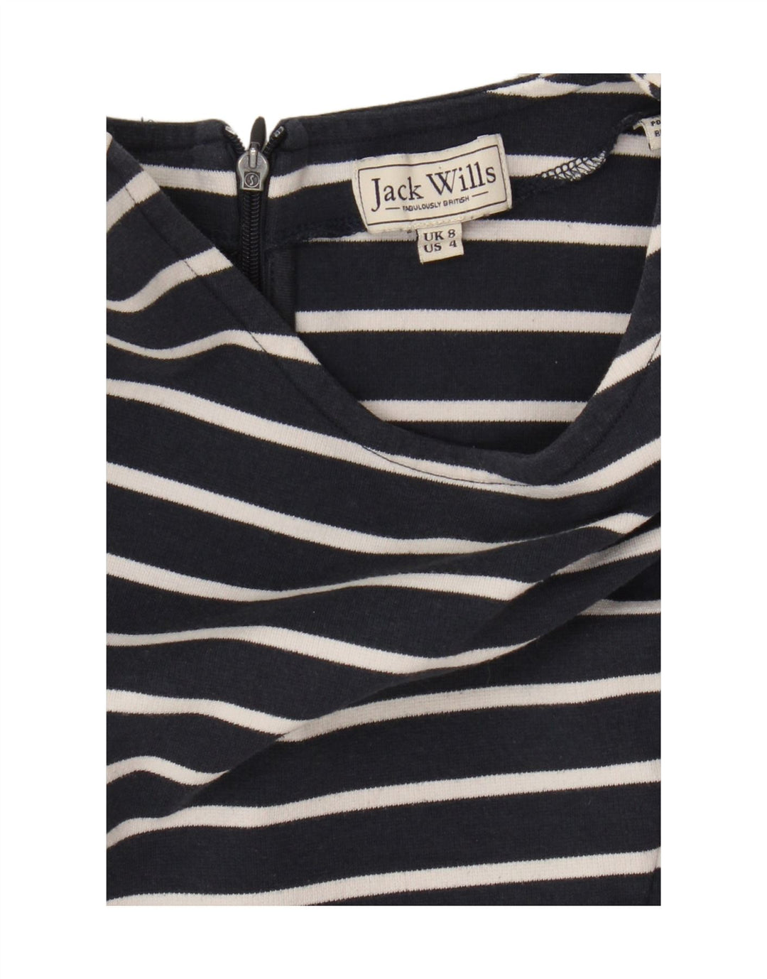 Jack Wills Γυναικεία Μπλούζα Τοπ UK 8 Small Navy Blue ριγέ ναυτικό