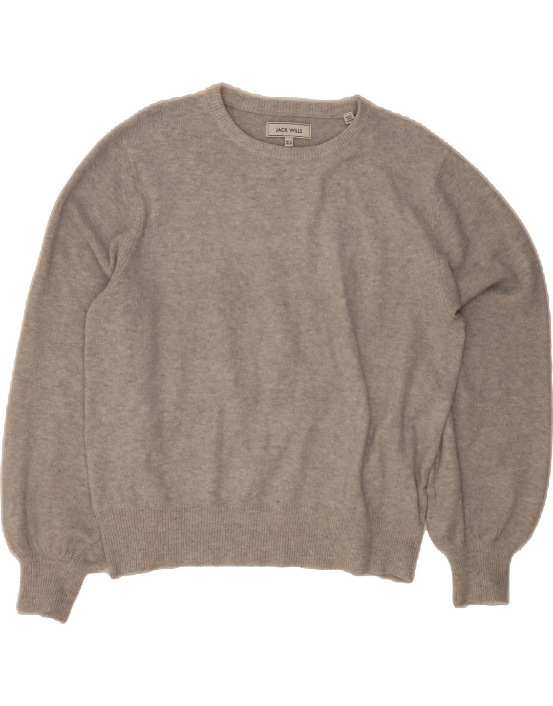 JACK WILLS Womens Oversized Boat Neck Jumper Sweater UK 14 Medium Grey Vintage Jack Wills and Second-Hand Jack Wills from Messina Hembry 