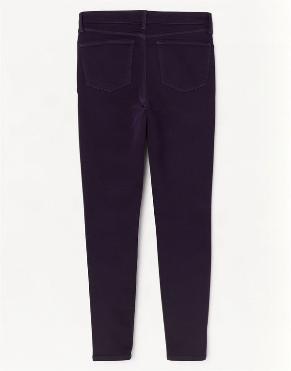 J Brand Womens Skinny Velvet Casual Trousers W29 L30 Purple Cotton
