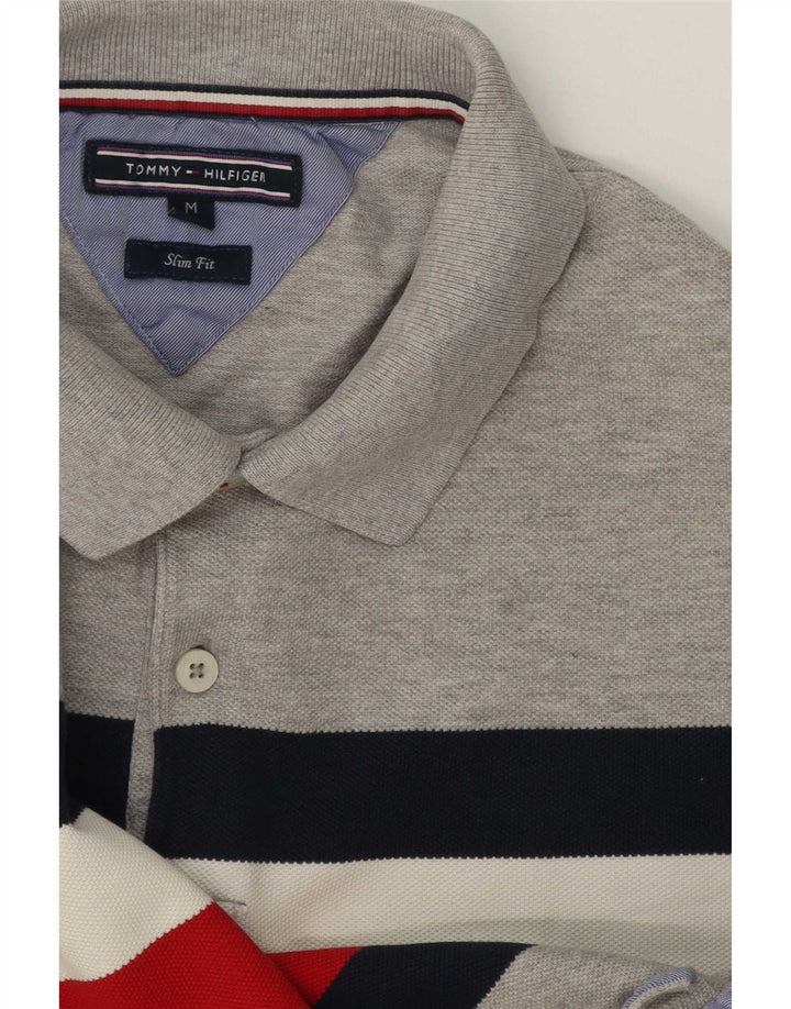 Tommy Hilfiger Ανδρικό πουκάμισο Polo Slim Fit Medium Grey Colourblock