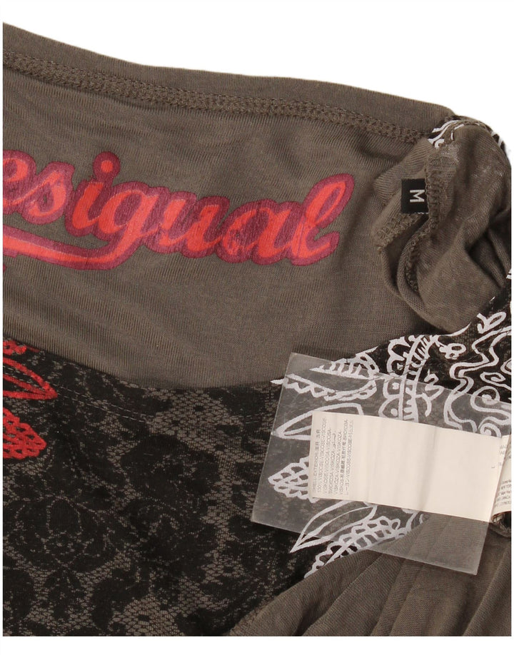 Desigual γυναικεία μπλούζα μπλούζα τοπ 14 μεσαίου γκρι Paisley βισκόζη