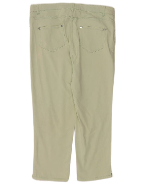 Marks & Spencer Γυναικεία ψηλόμεση Capri Jeans UK 14 Large W32 L22 Turquoise