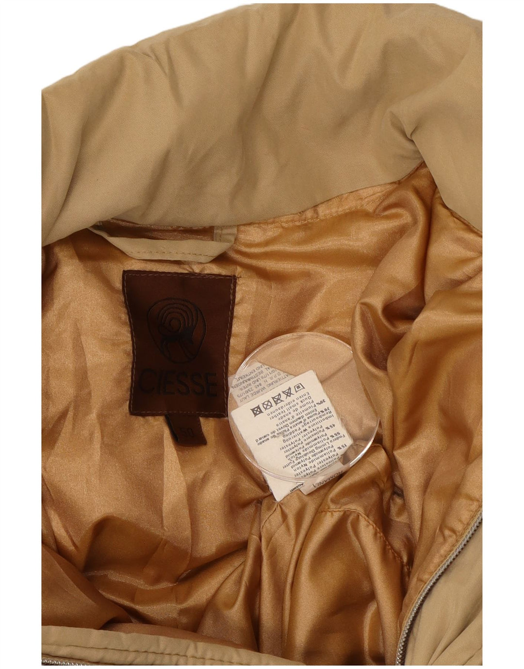 Vintage Ανδρικό μπουφάν IT 50 Large Beige Polyester