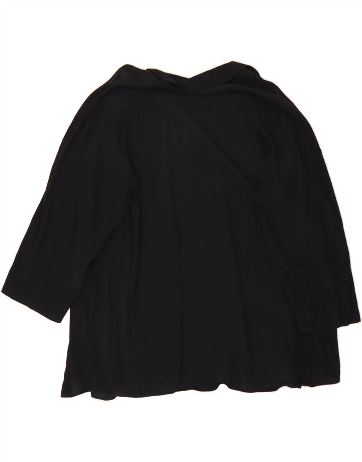 VINTAGE Womens Longline Oversized Blazer Jacket IT 47 Large Black Vintage Vintage and Second-Hand Vintage from Messina Hembry 