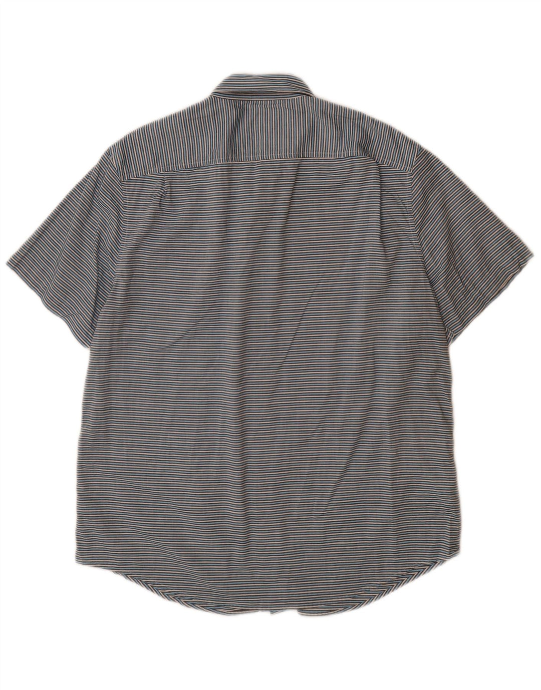 Ανδρικό κοντομάνικο πουκάμισο PENGUIN Βαμβακερό με μεγάλο μπλε ρίγες