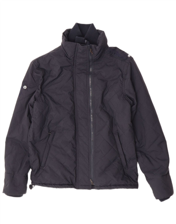 Superdry Ανδρικό μπουφάν με επένδυση UK 38 Medium Navy Blue Nylon
