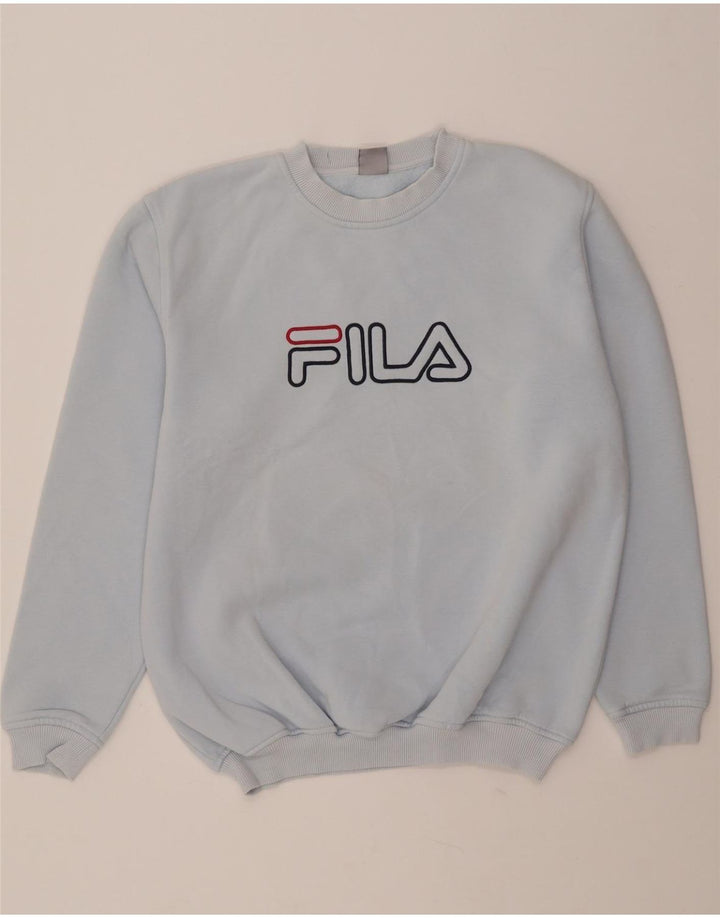 FILA Mens Graphic Sweatshirt Jumper Medium Blue Cotton