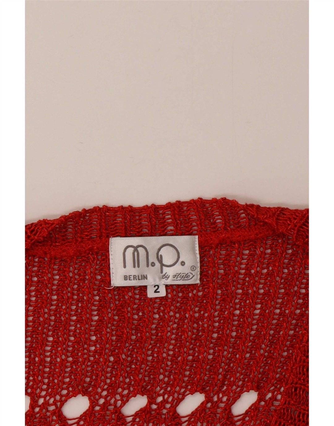 Vintage Γυναικείο Oversized Crop Top UK 2 2XS Red