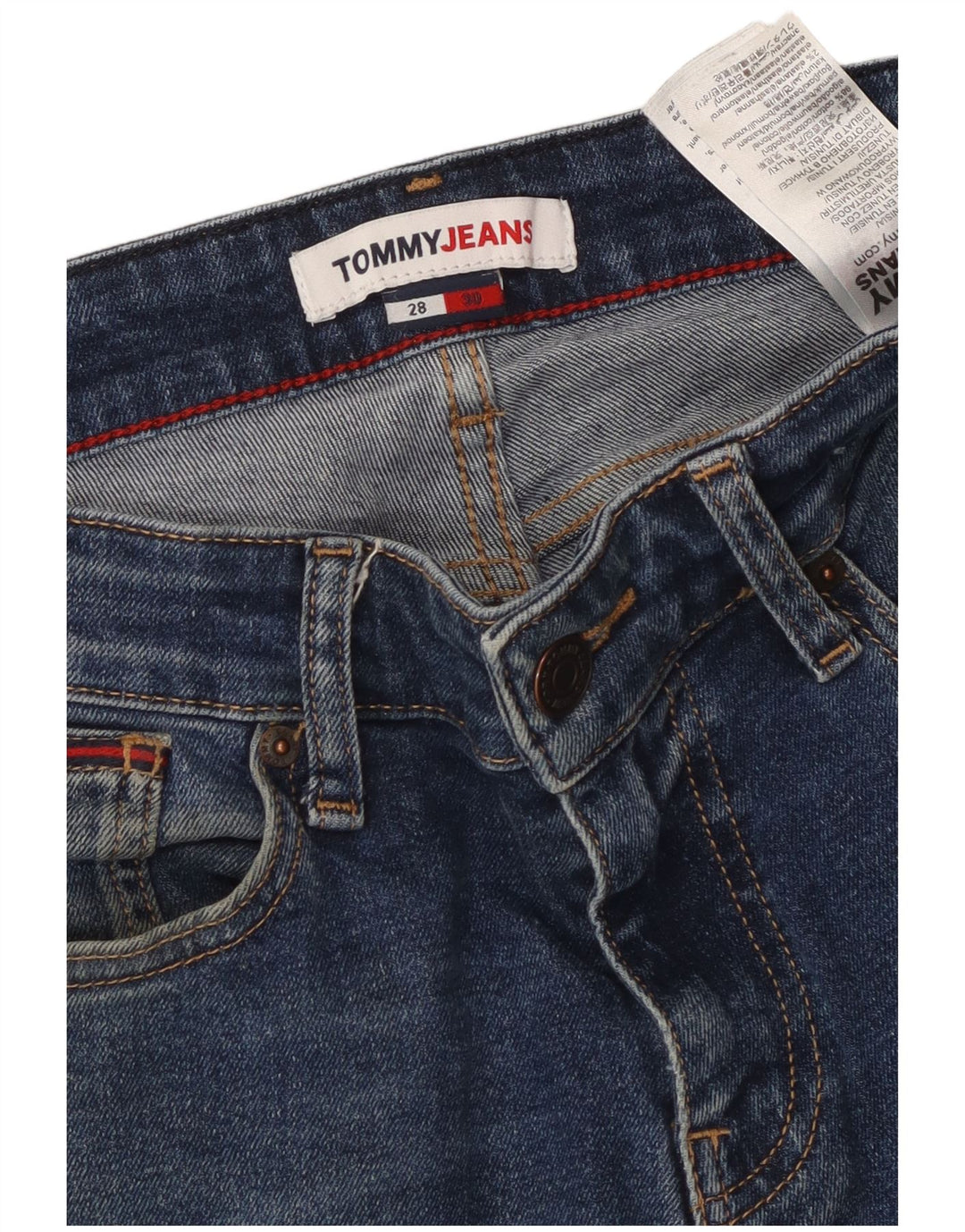 TOMMY HILFIGER Ανδρικό Slim Jeans W28 L30 Μπλε Βαμβακερό
