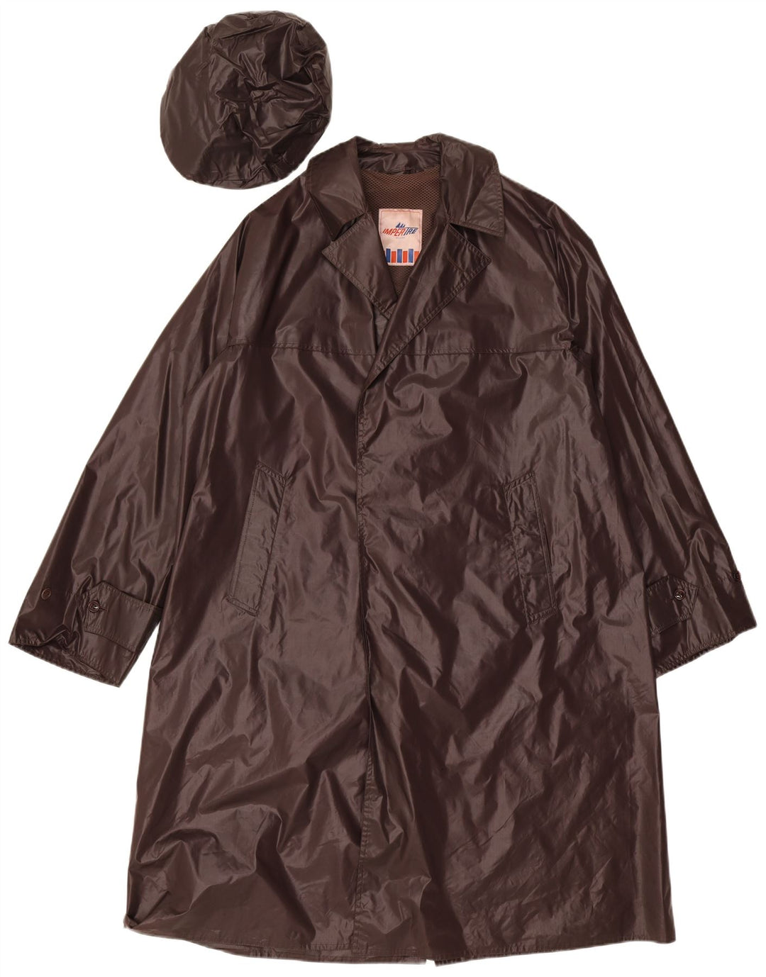 Vintage Ανδρικό Milano Raincoat UK 40 Large Brown