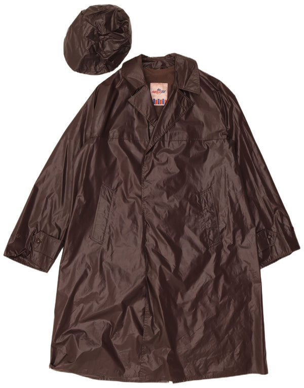 Vintage Ανδρικό Milano Raincoat UK 40 Large Brown