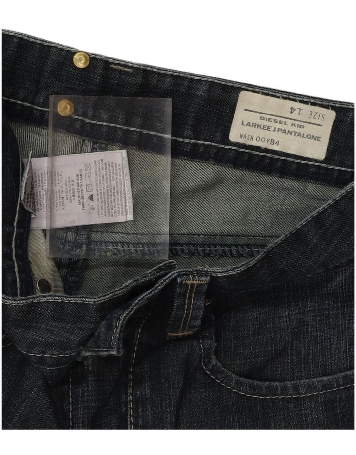 DIESEL Boys Larkee Straight Jeans 13-14 ετών W30 L31 Navy Blue Cotton