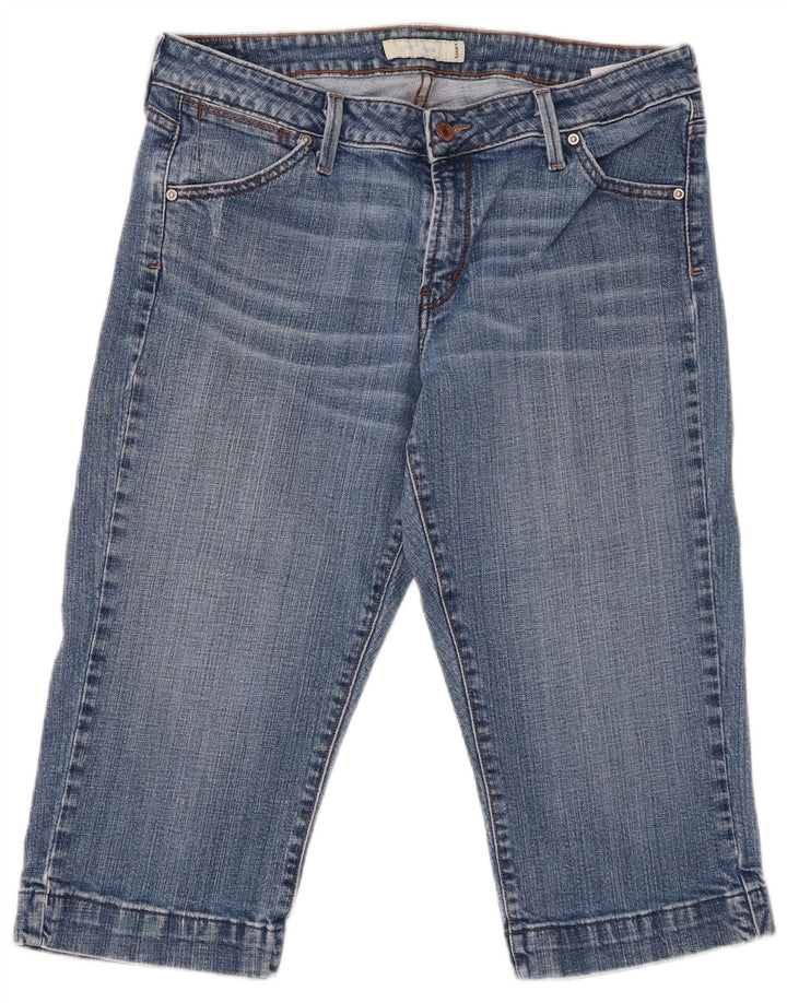 LEVI'S Womens 545 Capri Jeans US 12 Large W34 L18 Blue Cotton