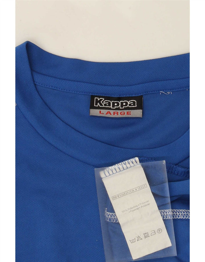 Ανδρικό γραφικό T-Shirt Kappa Top Large Blue Polyester