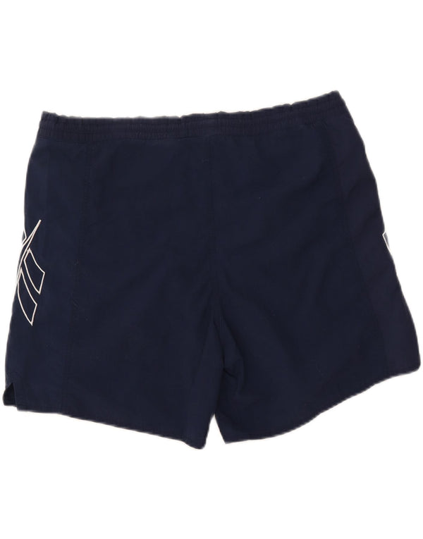 Ανδρικό γραφικό σορτς κολύμβησης Reebok με μεσαίο μπλε ναυτικό πολυεστέρα