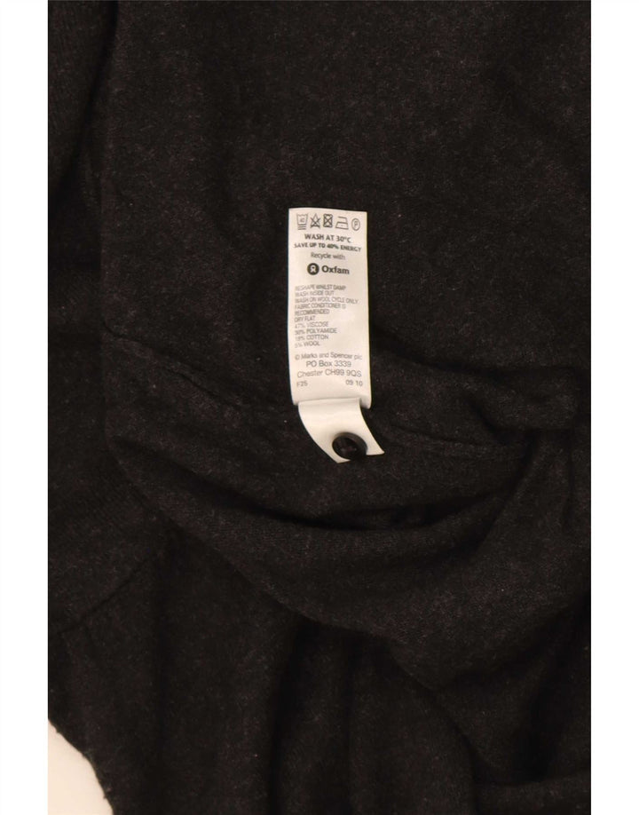 Marks & Spencer Γυναικείο πουλόβερ Longline Cardigan UK 10 Small Grey Viscose