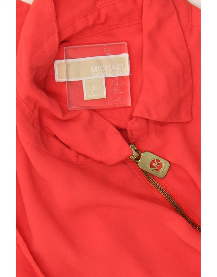 MICHAEL KORS Γυναικεία Αμάνικη Μπλούζα Τοπ UK 14 Large Red
