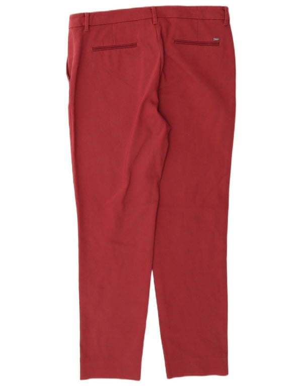 Tommy Hilfiger Γυναικείο Slim παντελόνι Chino US 10 Large W30 L28 Burgundy