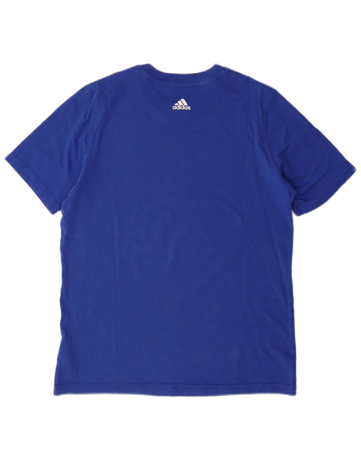 Γραφικό T-Shirt ADIDAS για αγόρι τοπ 13-14 ετών Μπλε βαμβακερό