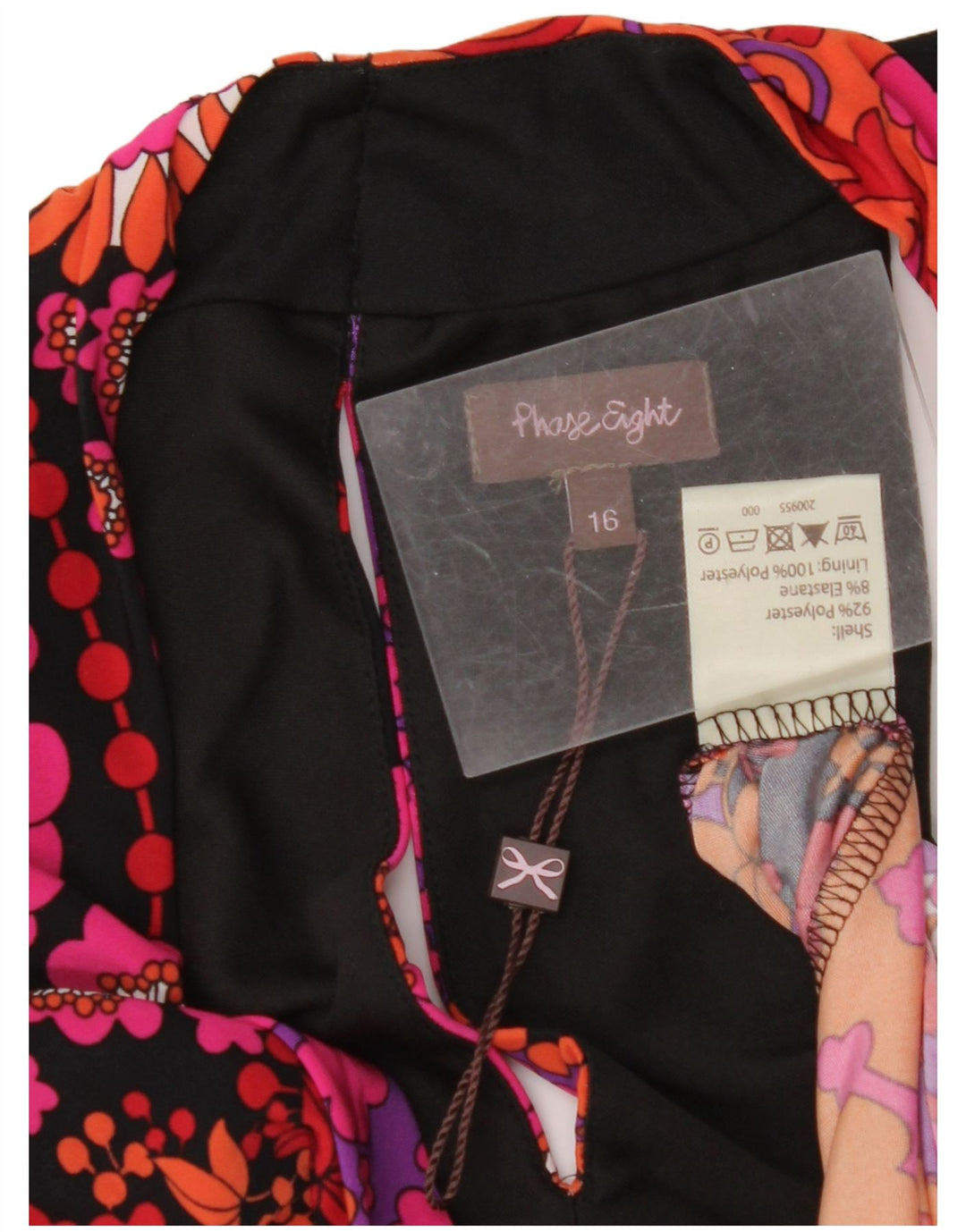 ΦΑΣΗ ΟΓΔΟ Γυναικείο αμάνικο μάξι φόρεμα UK 16 Μεγάλο πολύχρωμο φλοράλ