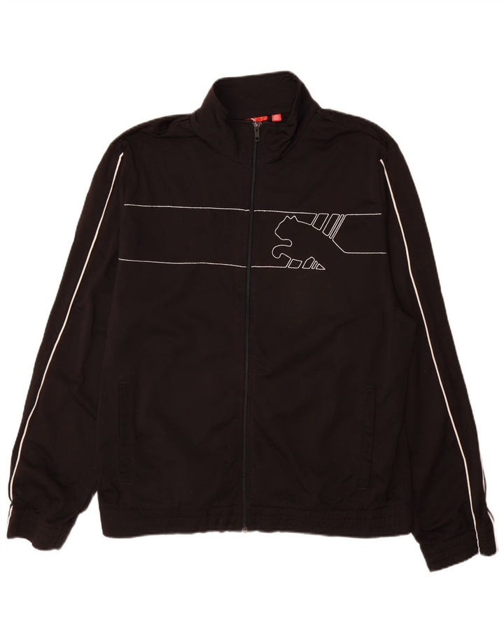 Puma Ανδρική φόρμα αθλητικής φόρμας με γραφικό τοπ σακάκι μεγάλο μαύρο ριγέ πολυεστέρα Sports