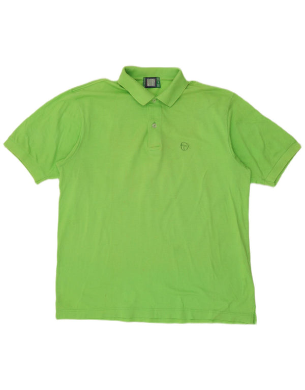 Sergio Tacchini Ανδρικό κοντομάνικο μπλουζάκι πόλο με κανονική εφαρμογή, μεγάλο πράσινο βαμβακερό