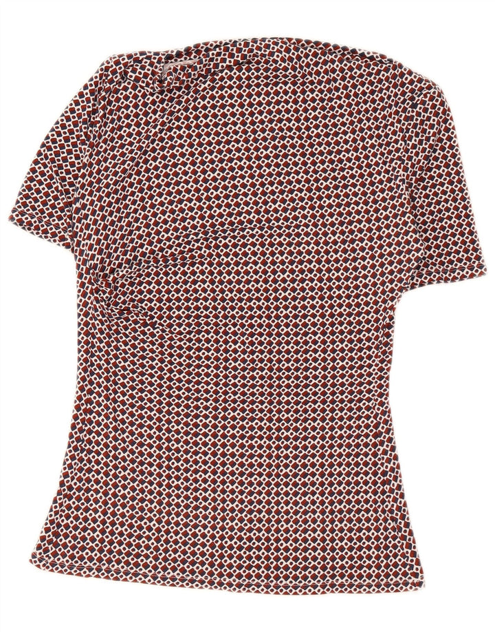 Max Mara Γυναικεία Μπλούζα Weekend Top UK 12 Μεσαία Κόκκινη Γεωμετρική