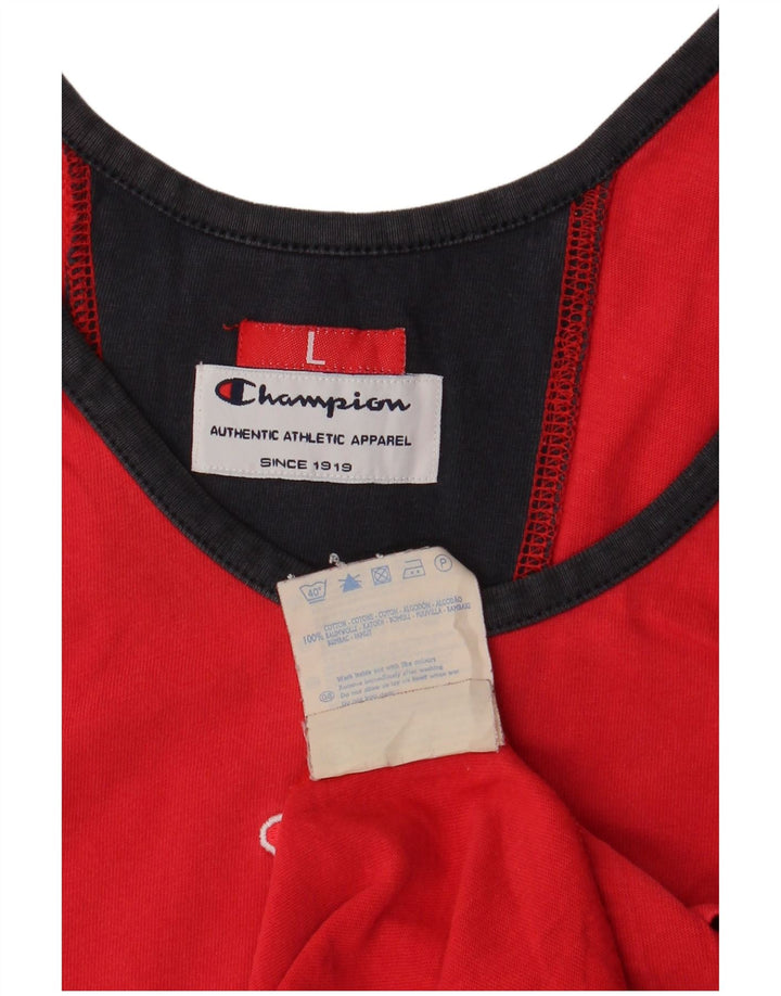 Ανδρικό γιλέκο Champion Top Large Red Colourblock Βαμβακερό